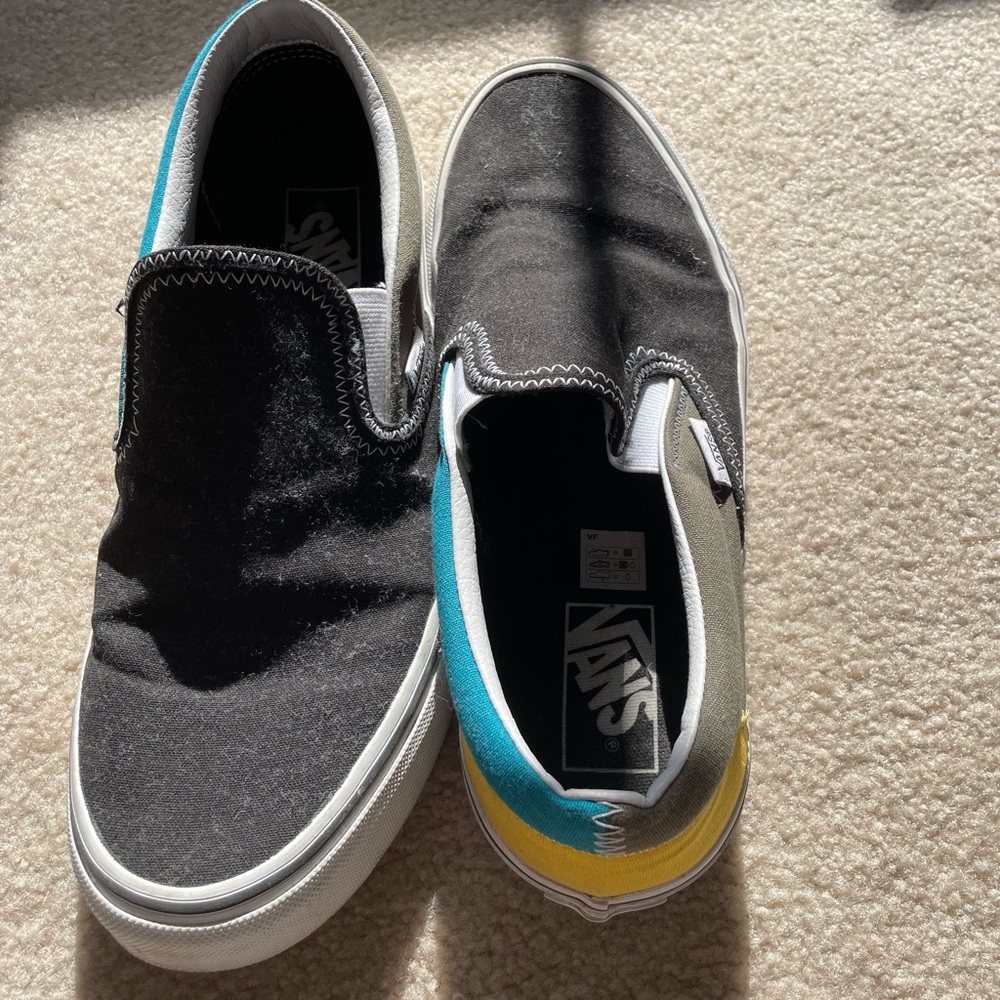 Black and multi color vans